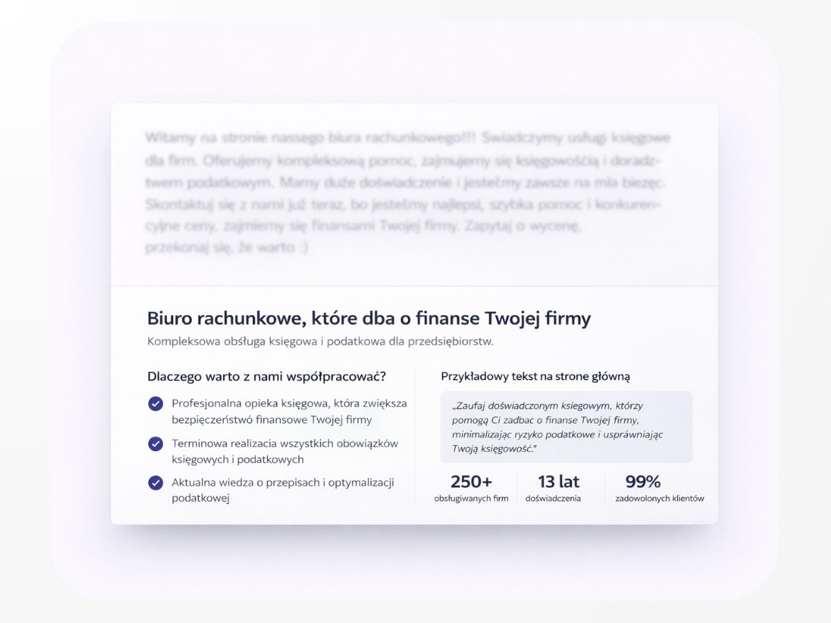 Bio, „O nas” i opisy firmy – teksty które mówią kim naprawdę jesteś